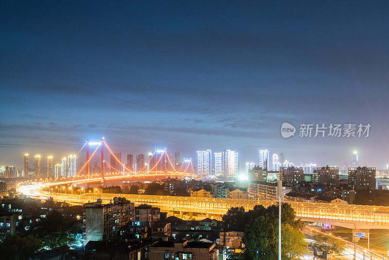 武汉大桥夜景