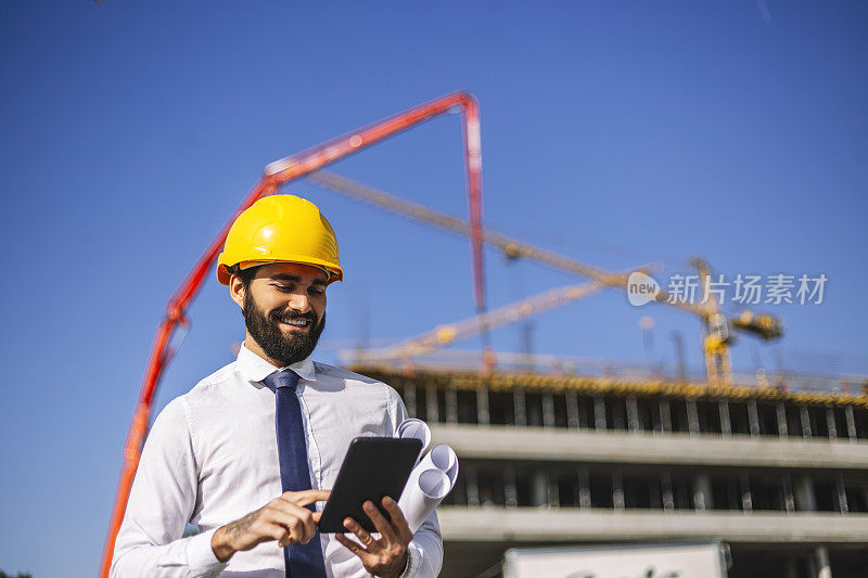 建筑工地的建筑工人