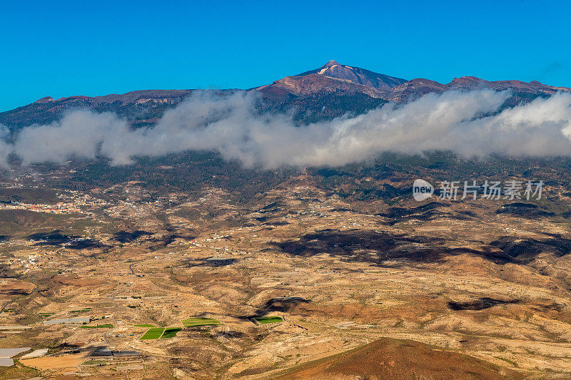 特内里费岛和泰德火山鸟瞰图，西班牙