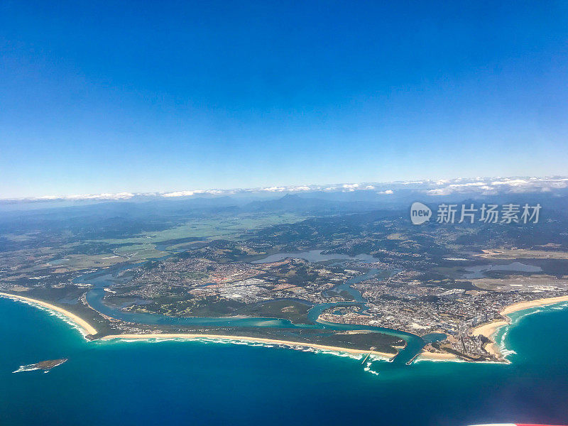 金崖和黄金海岸鸟瞰图