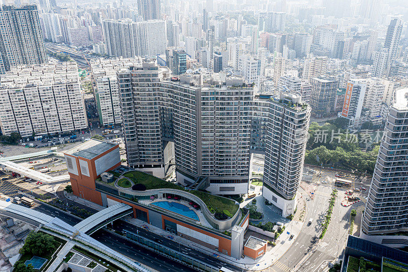 香港拥挤的公寓楼