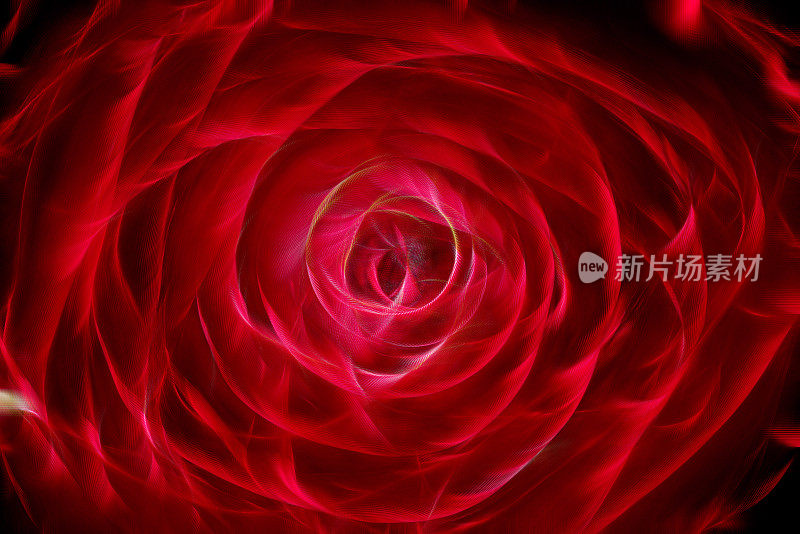 红色背景，螺旋星系-玫瑰形状