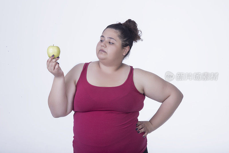 试图节食的肥胖妇女