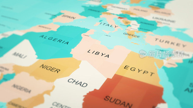 利比亚-世界地图