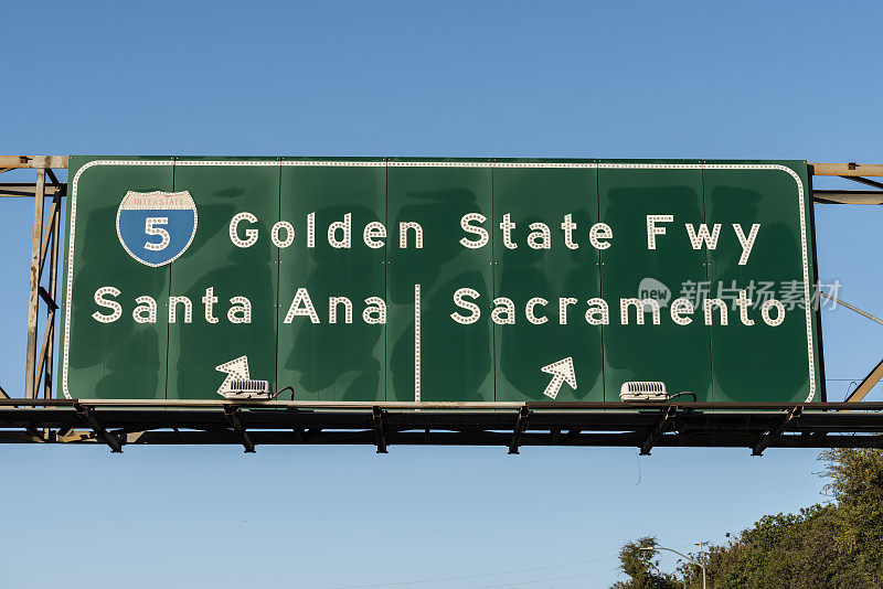 5号州际公路标志洛杉矶金州高速公路