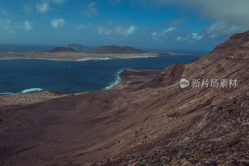 加那利群岛兰萨罗特岛沿海火山景观