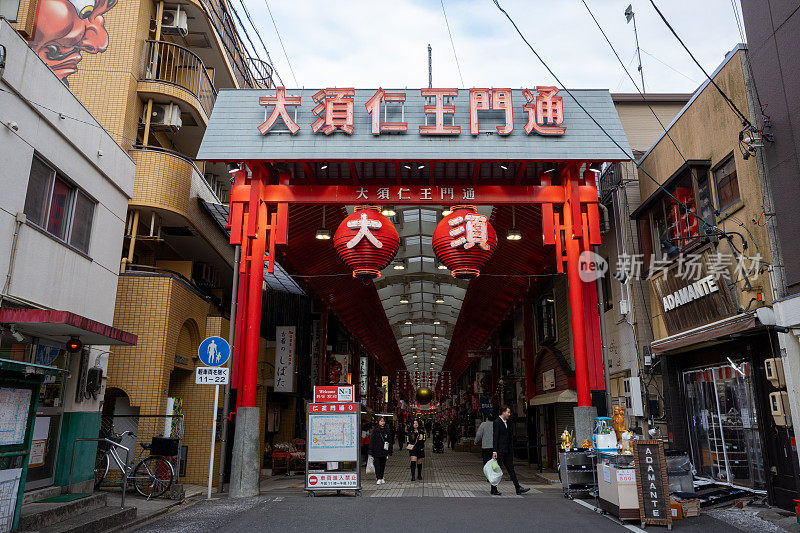 日本爱知县名古屋的Osu购物街