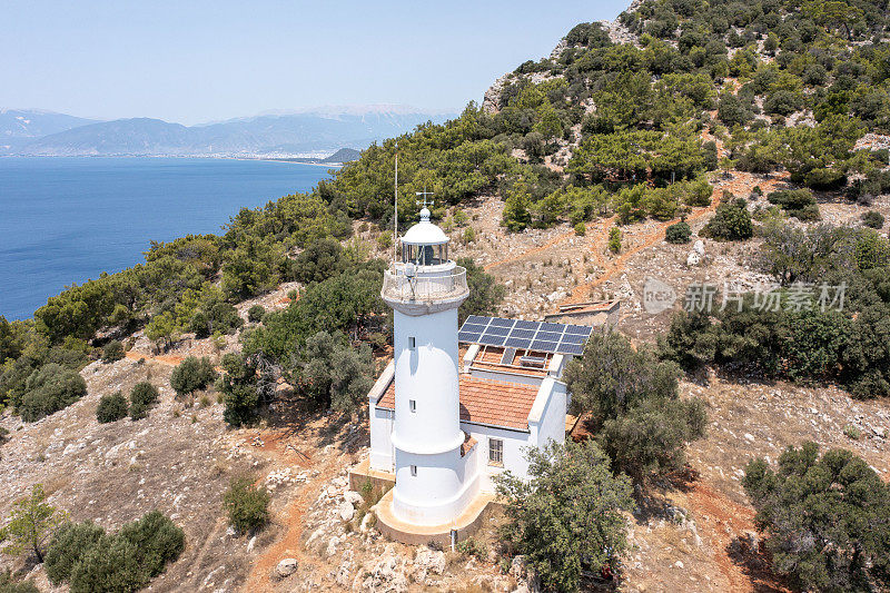 格里多尼亚灯塔，库姆卢卡-安塔利亚，土耳其安塔利亚著名的格里多尼亚灯塔。