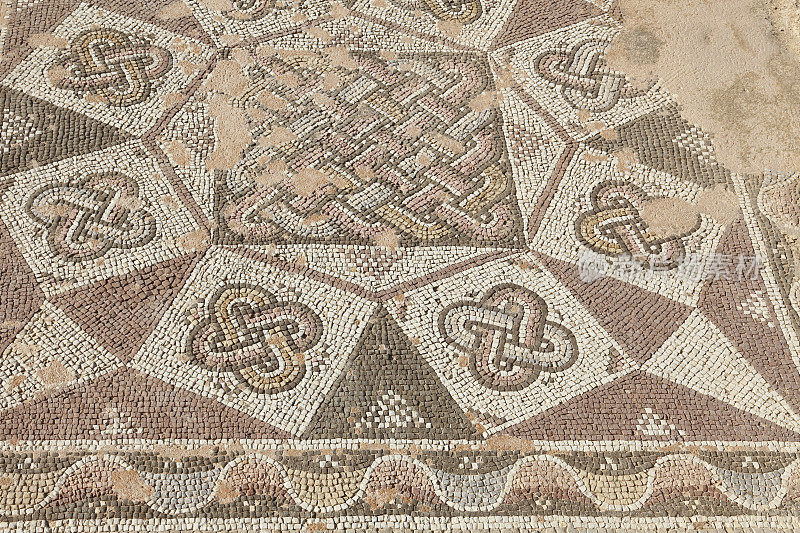 古罗马帕福斯废墟塞浦路斯地板马赛克