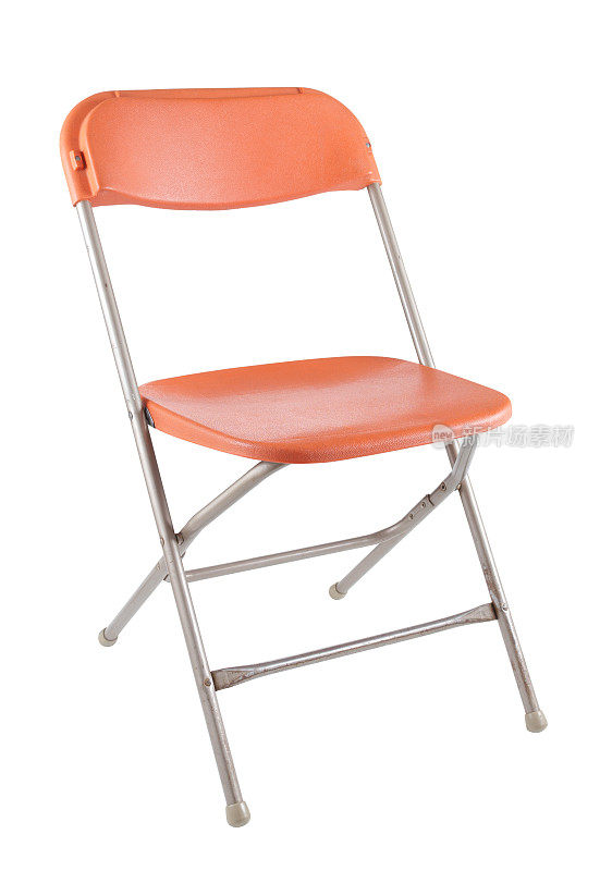 旧橙色折叠椅