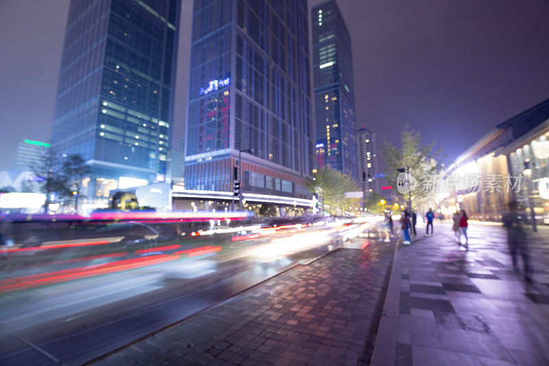 中国成都的夜景