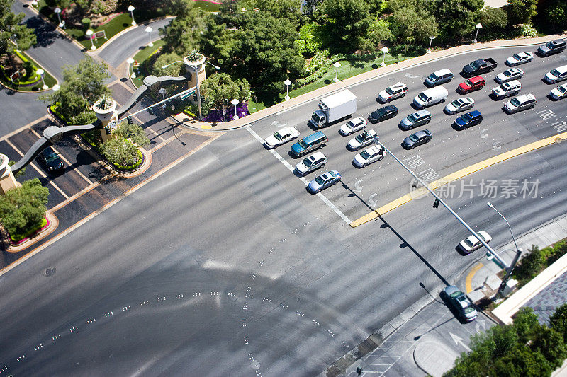 鸟瞰交通和街道