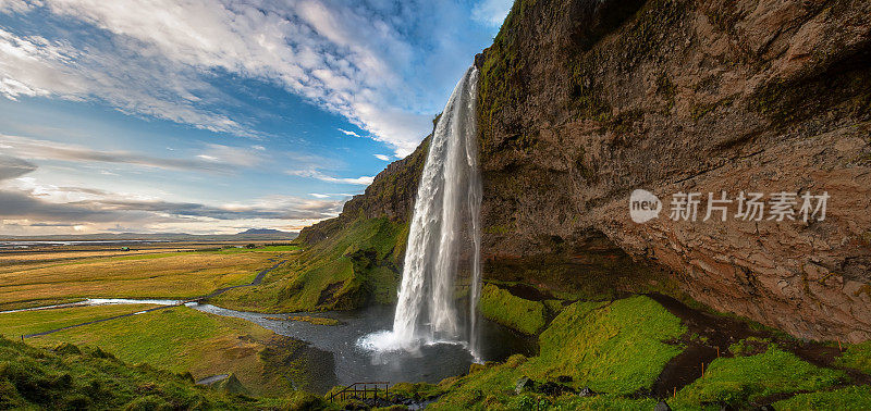 Seljalandsfoss瀑布,冰岛。