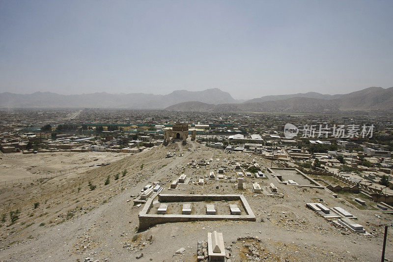 阿富汗喀布尔的老墓地