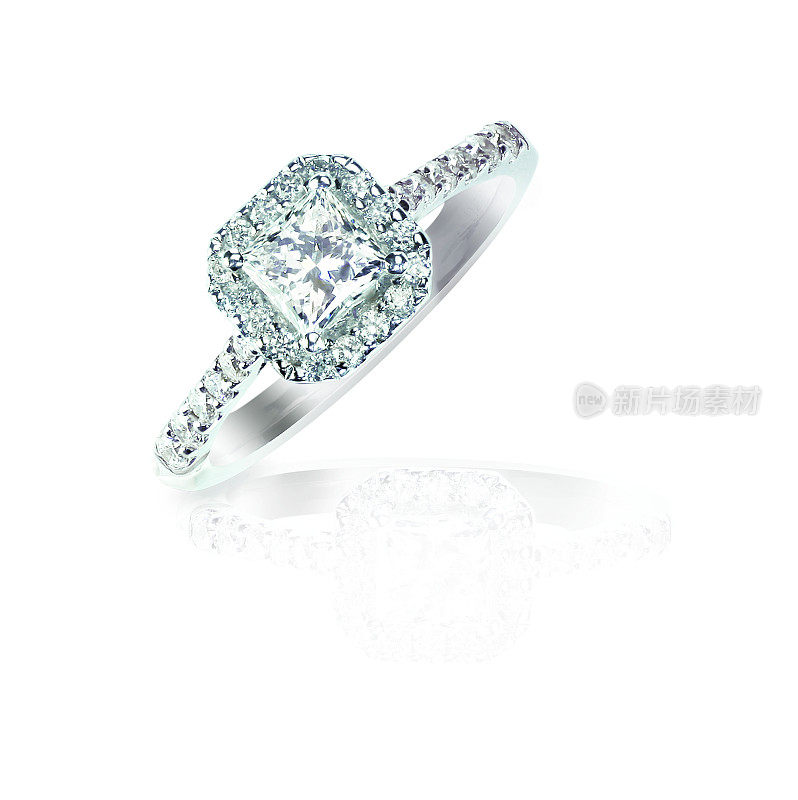 美丽的钻石结婚订婚戒指戒指solitaire与mul