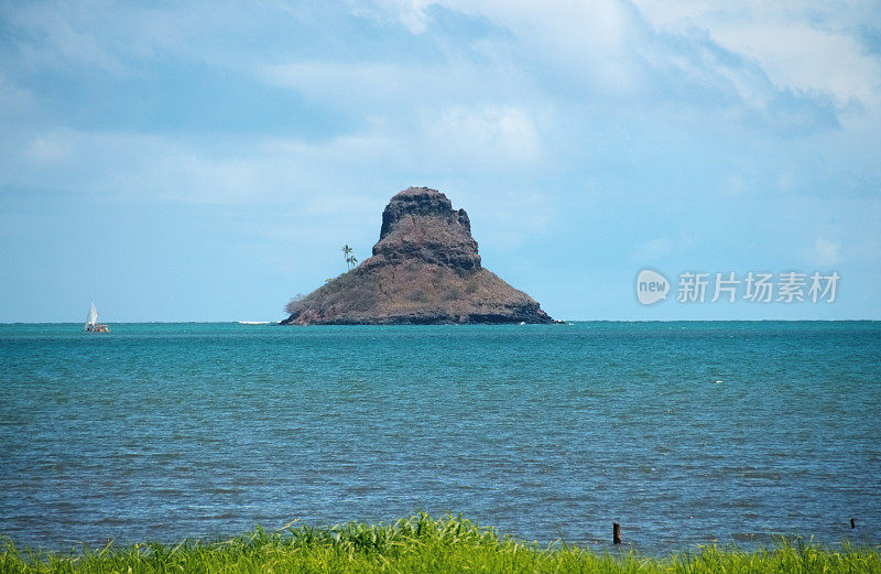 夏威夷瓦胡岛附近的中国帽子岛