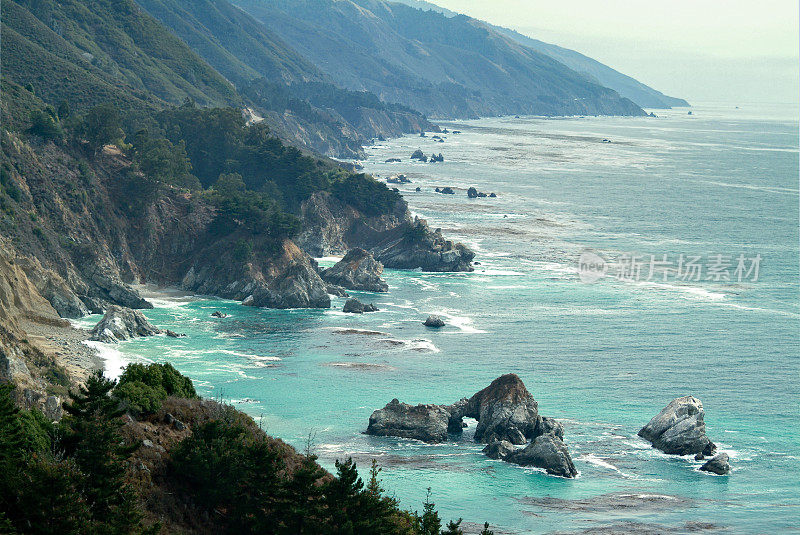 大苏尔加州海景