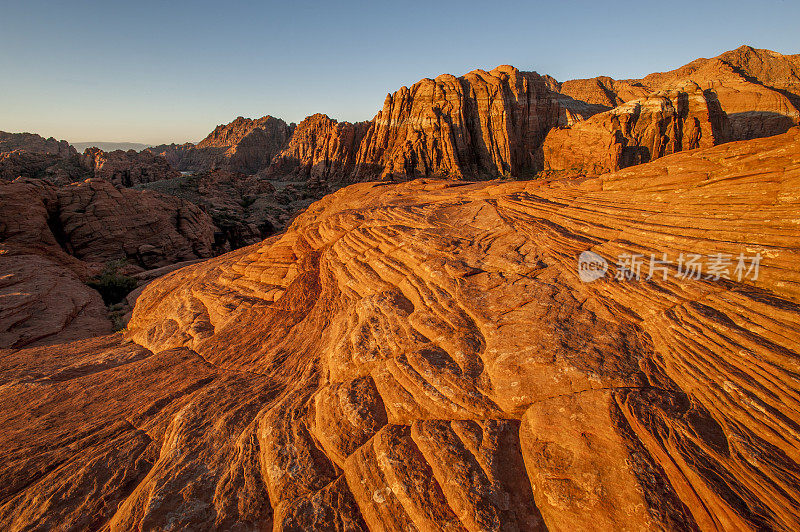 石化泥流，雪峡谷州立公园，犹他州