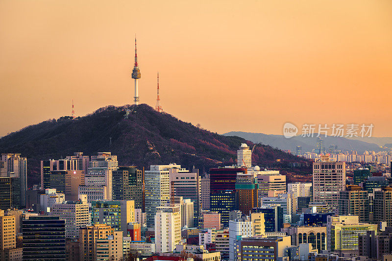 首尔城市景观，韩国