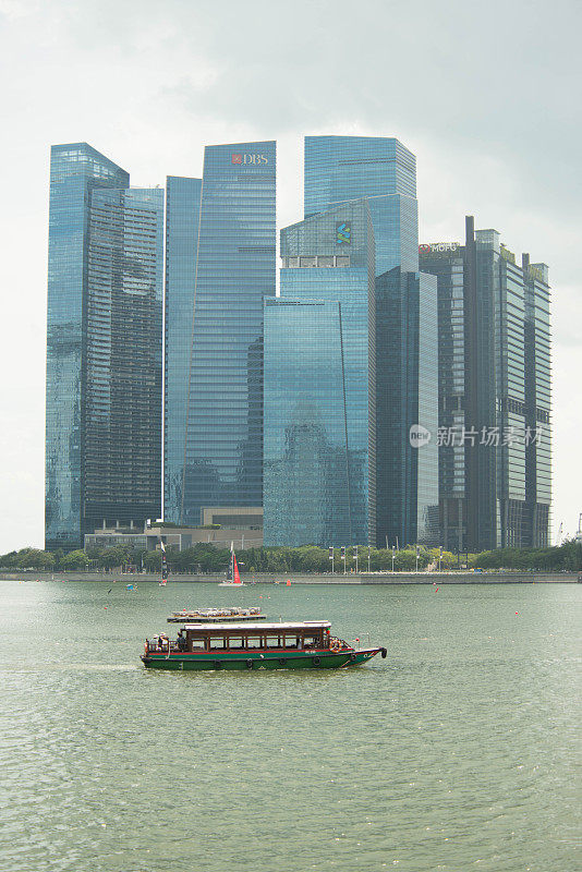 新加坡滨海湾金沙的景色。