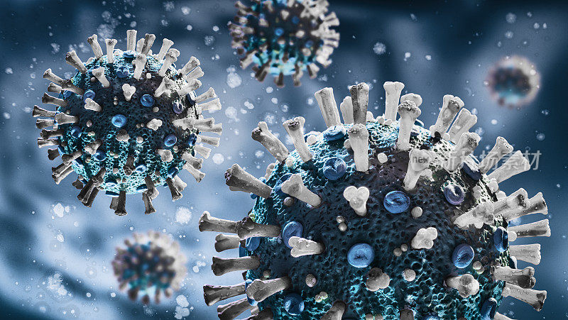 COVID-19冠状病毒漂浮微观宏观模型
