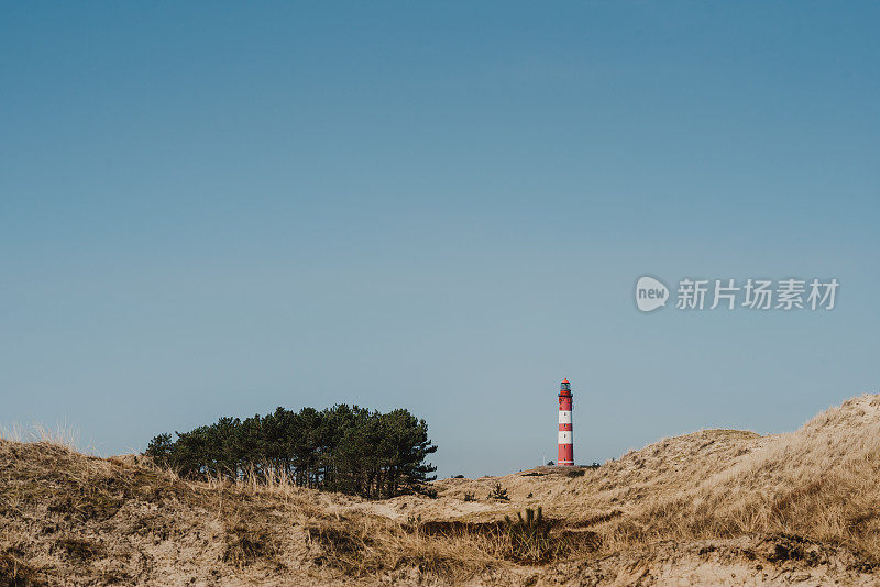 海岸景观与灯塔，岛的阿姆鲁姆