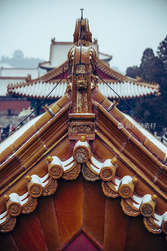 雪中的紫禁城——中国北京
