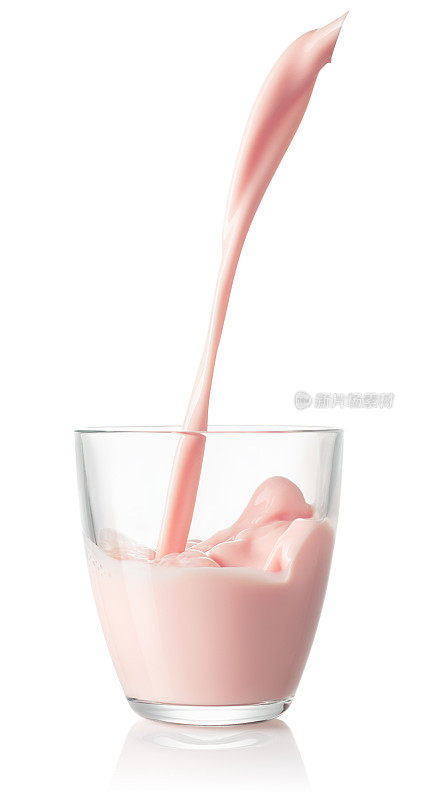 把草莓牛奶