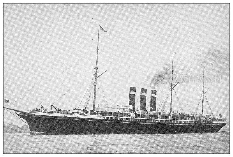 纽约的古董黑白照片:美国轮船公司