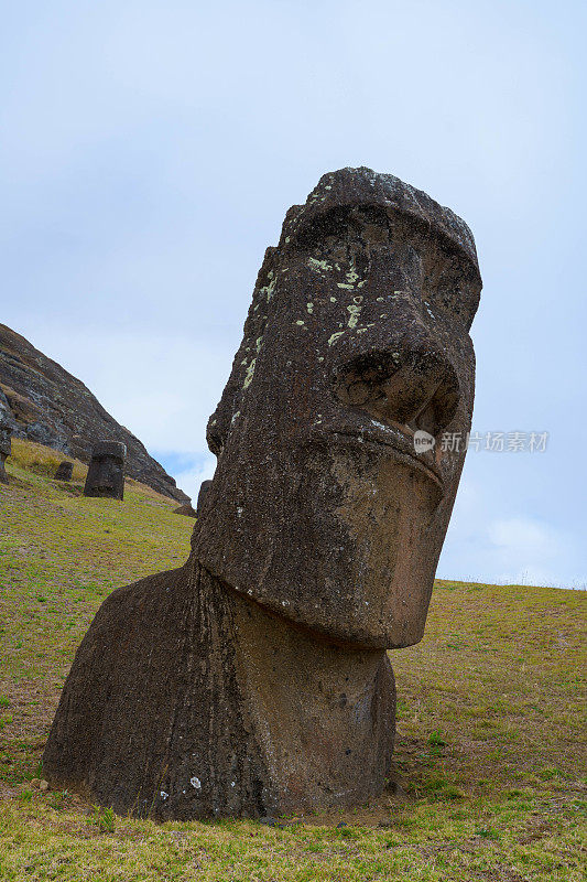 智利复活节岛的拉诺拉库火山