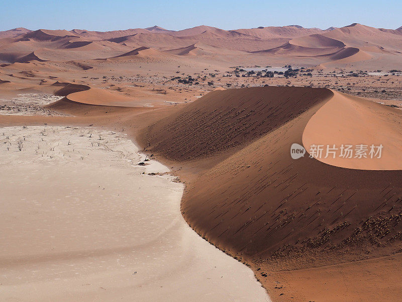 死谷，从世界上最高的沙丘，大老爹沙丘的顶端