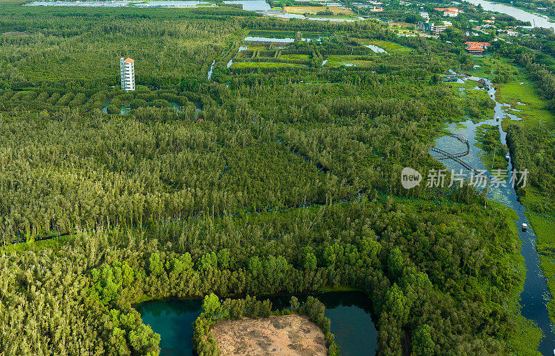 龙安省潭腊湿地生态旅游区航拍照片