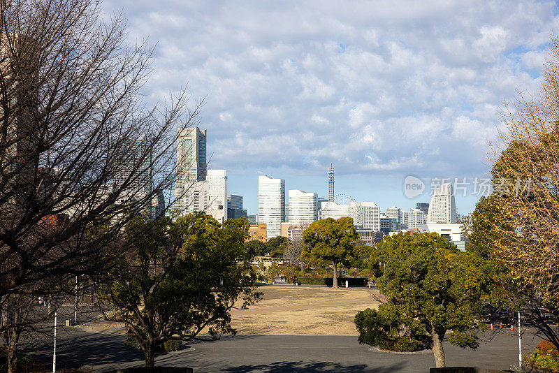 天空，建筑和公园