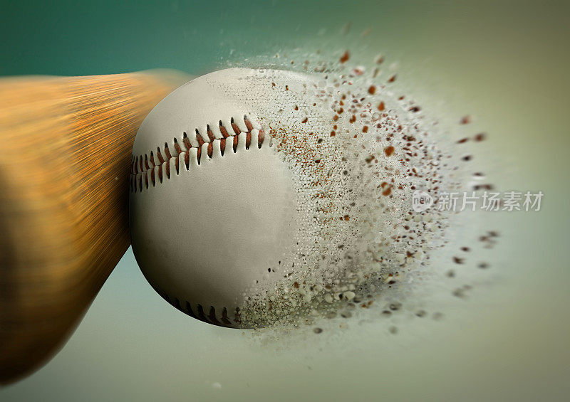 球被击碎的棒球