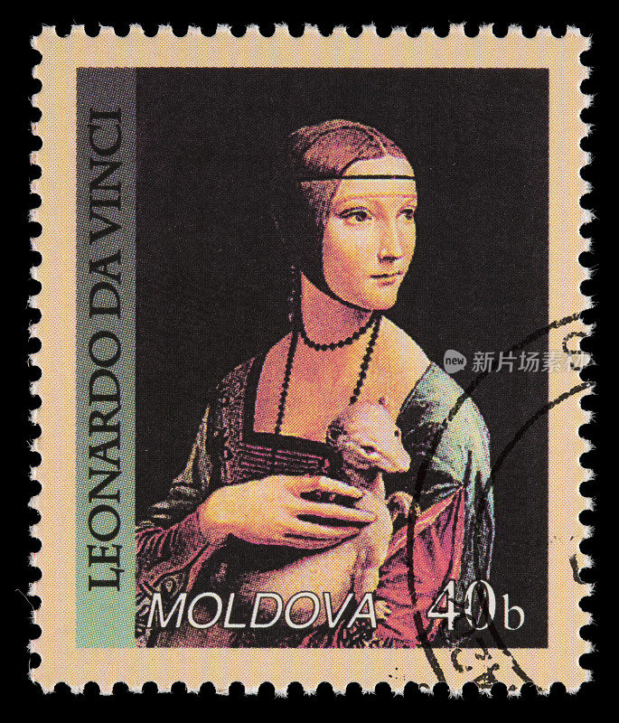 达·芬奇的《抱银鼠的女士》邮票