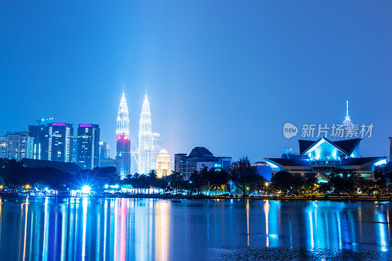 马来西亚城市景观，吉隆坡，夜景