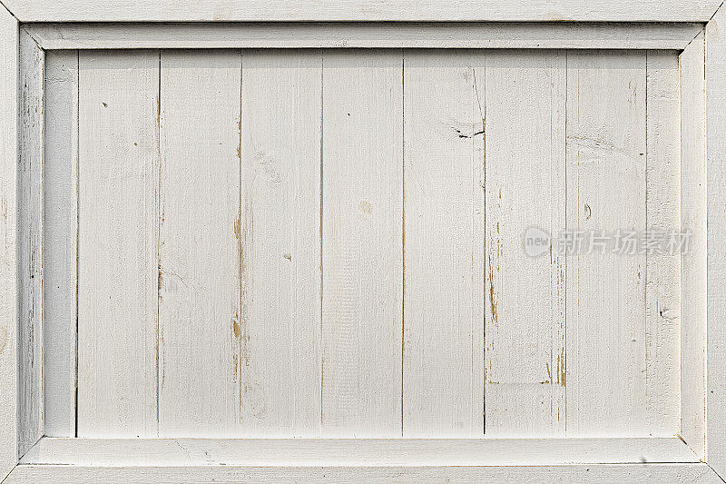 古老的白色风化木面板。