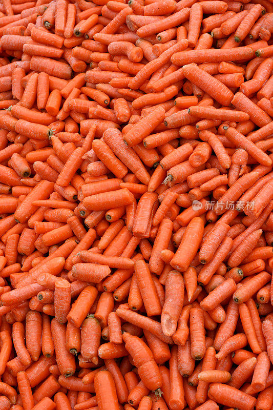 一堆橙色的胡萝卜蔬菜食物浪费