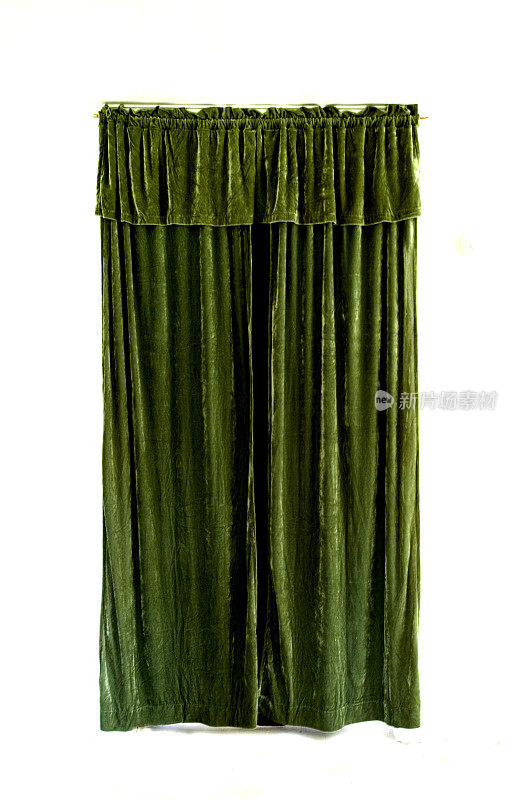 绿色的天鹅绒窗帘