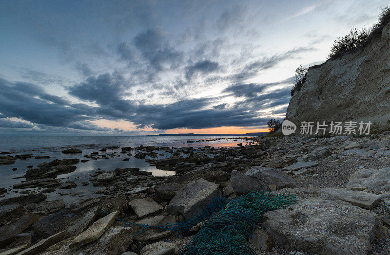 日落在黑海海岸