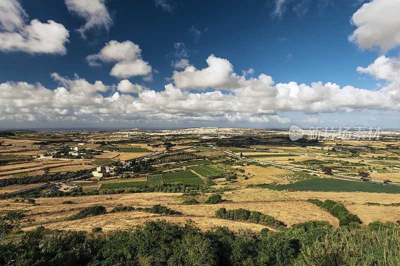 风景从古老的小镇Mdina，马耳他