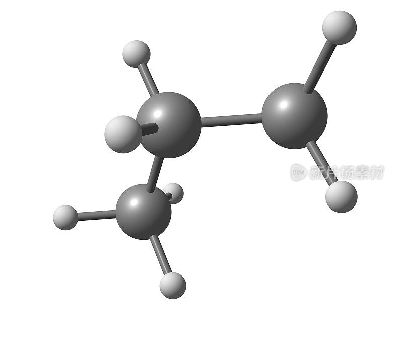 丙烷分子结构上呈白色