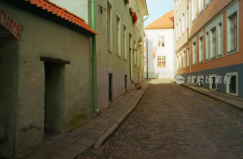 塔林街道的景色。爱沙尼亚