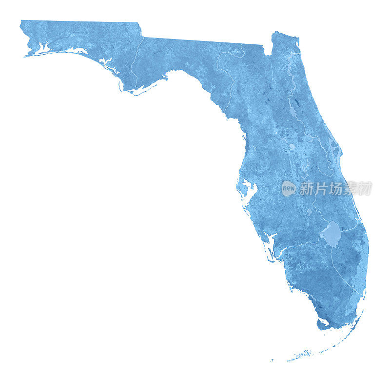 佛罗里达地形图孤立