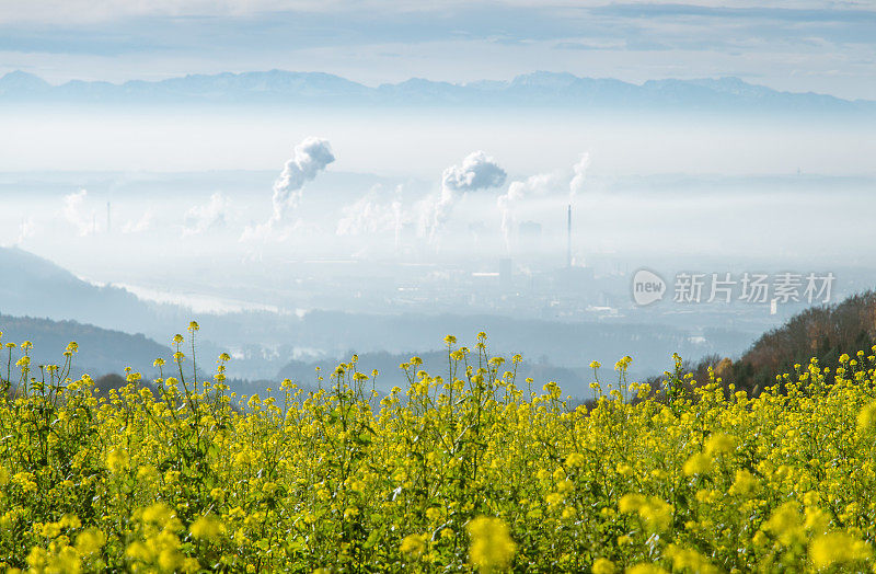 城市工业奥地利林茨的城市景观