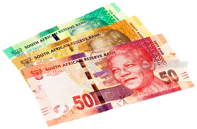 新十、二十和五十兰特南非钞票