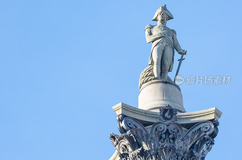 英国伦敦特拉法加广场上的纳尔逊海军上将雕像