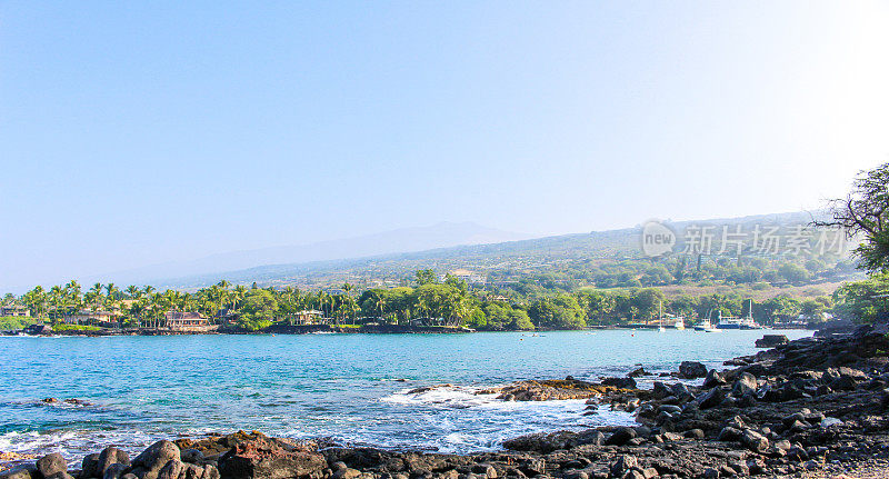 岩石海岸，夏威夷风景