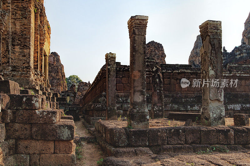 柬埔寨prerup神庙的墙壁