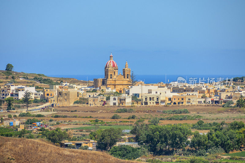 马耳他戈佐的小镇和农村